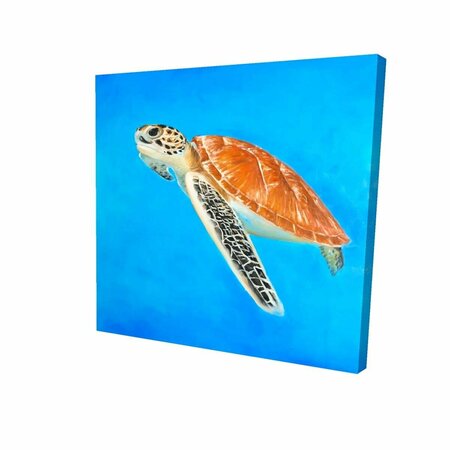 BEGIN HOME DECOR 32 x 32 in. Sea Turtle-Print on Canvas 2080-3232-AN274